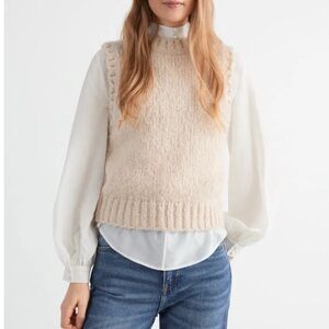 & Other Stories Fuzzy Scallop Knit Vest